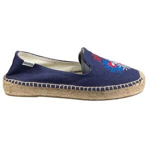 Soludos Women's Fireworks Blue Slip On Espadrille Flats Size US 8